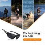 Cyxus Kính Phân Cực Thể Thao TR90 Gọng Chữ Nhật Unisex Chống Tia UV Chuyên Dụng Đạp Xe Chạy Bộ Câu Cá Golf Lái Xe 1070 — ảnh 5