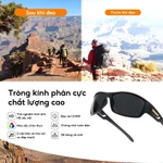 Cyxus Kính Phân Cực Thể Thao TR90 Gọng Chữ Nhật Unisex Chống Tia UV Chuyên Dụng Đạp Xe Chạy Bộ Câu Cá Golf Lái Xe 1070 — ảnh 6