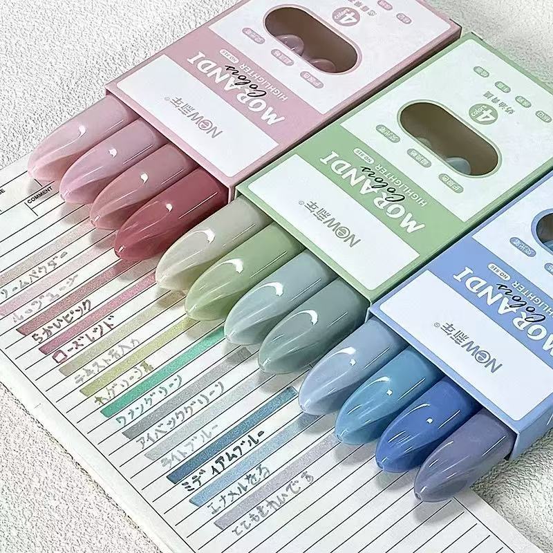 Letit | Hộp 4 bút Highlight pastel Morandi Bút dạ quang học sinh, sinh viên Nhiều Màu Sắc Bảo Vệ Mắt Bút Đánh Dấu DIY