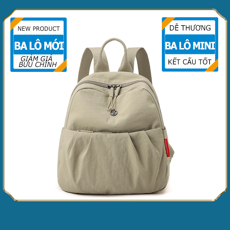 Ba lô Mini xếp ly phong cách mới dành cho nữ Ba lô nhỏ đa chức năng dễ thương