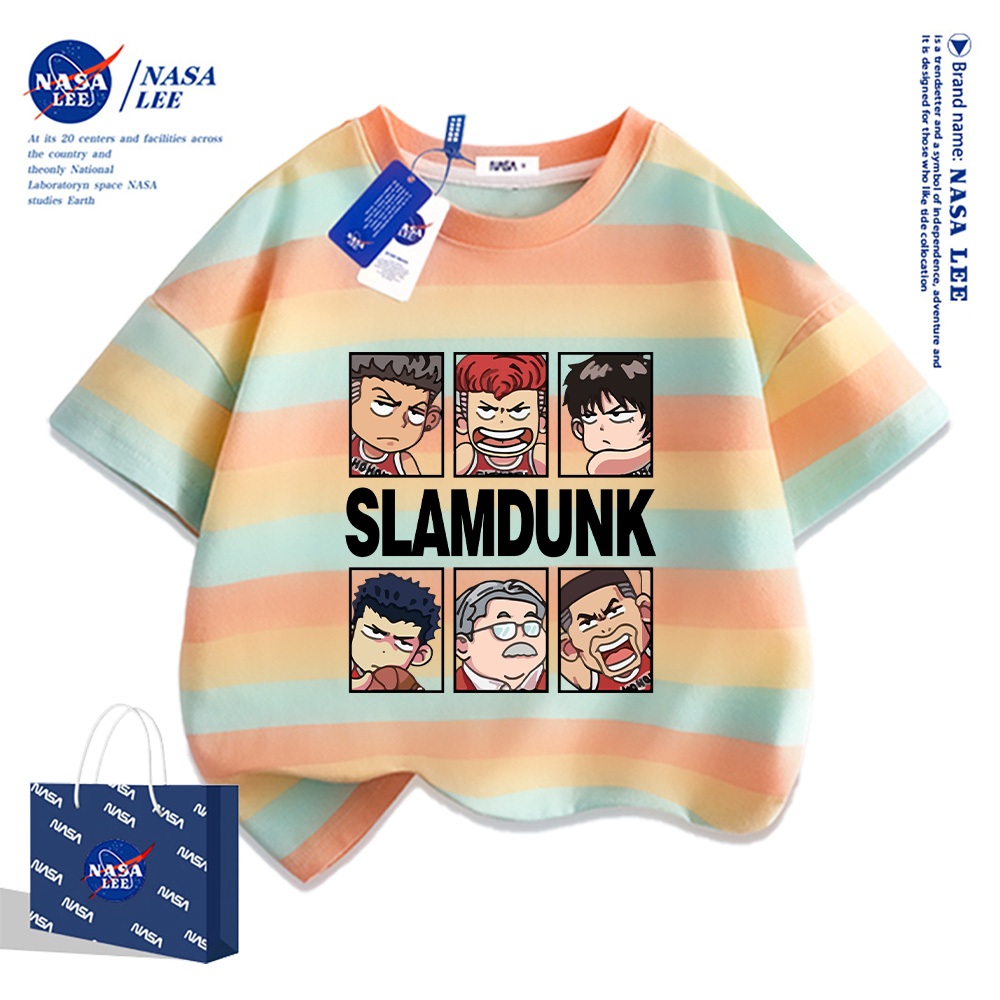 Nasa Pure Cotton Tay Ngắn 2025 Phong Cách Mới Trẻ Em Tay Ngắn Mềm Mại Thoải Mái Thời Trang Dễ Thương