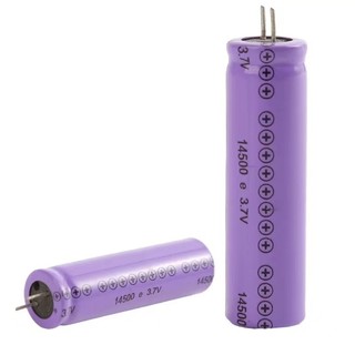 [Sẵn Sàng Cung Cấp] 1 Pin Tụ Điện 3.7V Tụ Điện 14500 Pin Lithium 500mah MAh Sạc 500 Lần Tụ Điện Tím