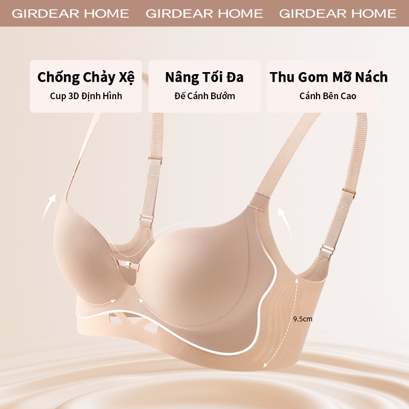 Girdear Home tạo khe áo lót bra Áo Định Hình Ngực Không Dây, Có Thể Điều Chỉnh, Hỗ Trợ Nâng Đẩy Mềm Mại,GH09