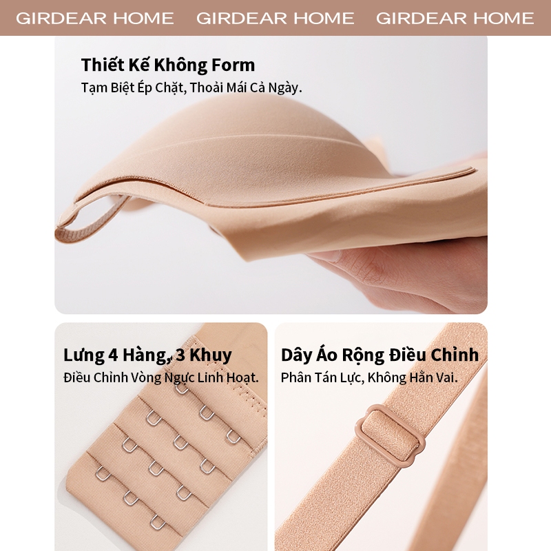 Girdear Home tạo khe áo lót bra Áo Định Hình Ngực Không Dây, Có Thể Điều Chỉnh, Hỗ Trợ Nâng Đẩy Mềm Mại,GH09