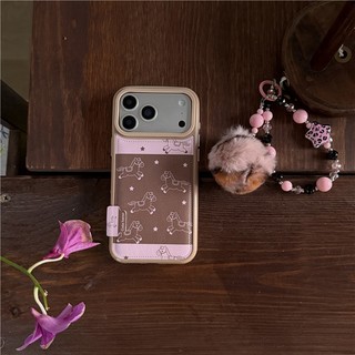 Ốp điện thoại hình con ngựa tuyến tính cho iPhone 17 Pro max 16 Pro max
