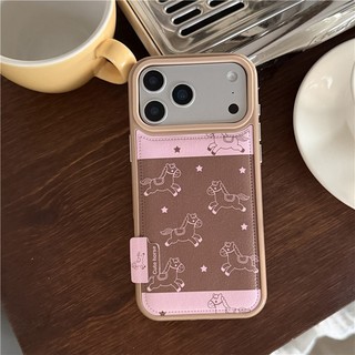 Ốp điện thoại hình con ngựa tuyến tính cho iPhone 17 Pro max 16 Pro max