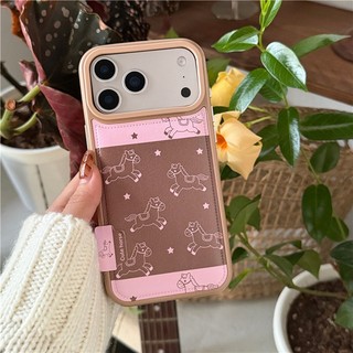 Ốp điện thoại hình con ngựa tuyến tính cho iPhone 17 Pro max 16 Pro max