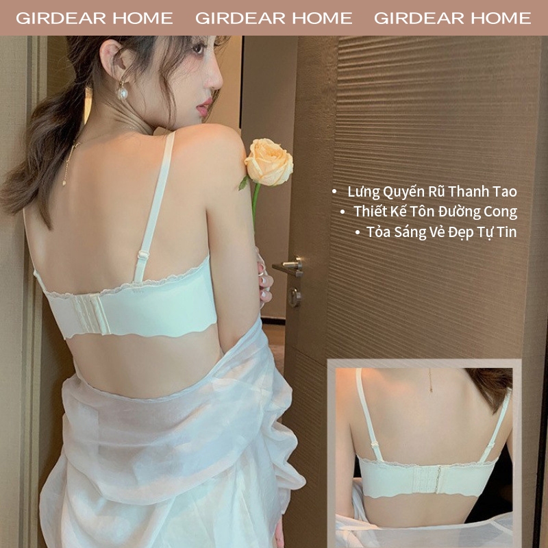 Girderear Home tạo khe áo lót Nữ Không Dây Liền Mạch Áo Ngực Dễ Thương Cho Nhỏ Bust Mỏng Trên Dày Ly Dưới Chống Trơn Trượt Thoải Mái Nâng Push Up Bra, GH10