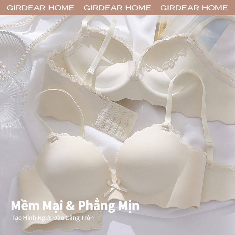 Girderear Home tạo khe áo lót Nữ Không Dây Liền Mạch Áo Ngực Dễ Thương Cho Nhỏ Bust Mỏng Trên Dày Ly Dưới Chống Trơn Trượt Thoải Mái Nâng Push Up Bra, GH10