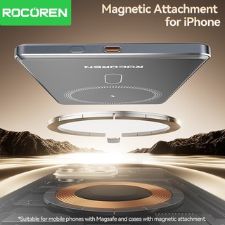Pin sạc không dây từ tính Rocoren 10000mAh Powerbank siêu mỏng 5000mAh Pin sạc không dây di động cho iPhone 17 16 Pro Max