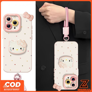 Ốp Lưng Cho OPPO Reno14F Reno14 Pro Reno 13F Reno13 Pro Reno12 F Reno 11F Reno10 Reno8Z Reno7Z Reno8T Reno5 Reno4 Reno6z Phim Hoạt Hình Chấm Bi 3D Nơ KT Dây Buộc Vỏ Điện Thoại TPU Chống Sốc