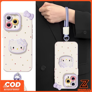 Ốp Lưng Cho OPPO Reno14F Reno14 Pro Reno 13F Reno13 Pro Reno12 F Reno 11F Reno10 Reno8Z Reno7Z Reno8T Reno5 Reno4 Reno6z Phim Hoạt Hình Chấm Bi 3D Nơ KT Dây Buộc Vỏ Điện Thoại TPU Chống Sốc