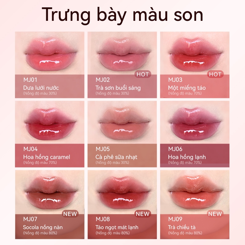 AZTK Son Thỏi Bóng Căng Bóng Mềm Môi Ẩm Mượt Tự Nhiên Màu Đẹp 1.9g
