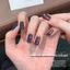 Mùa Thu Đông Ánh Sáng Vàng Biển Hoàng Hôn Mắt Mèo Màu Sắc Gradient Satin Tinh Tế Hạt Thủy Tinh Sơn Móng Tay Keo Làm Móng Tay