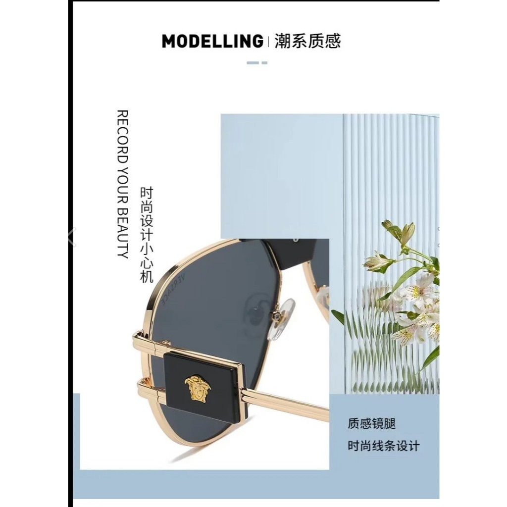 Kính râm tròn phong cách châu Âu và Mỹ, thiết kế cổ điển kim loại, chống tia UV400, phù hợp nam và nữ