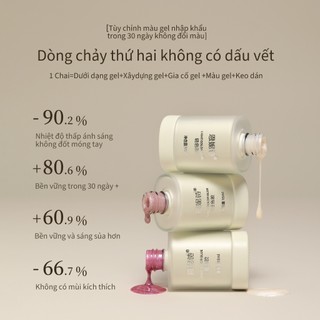 [ANNIES] Keo Màu Nhẹ Hạt Thủy Tinh Vàng Nhấp Nháy Mắt Mèo Kim Sa Lấp Lánh Sơn Móng Tay Keo