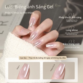 [ANNIES] Keo Màu Nhẹ Hạt Thủy Tinh Vàng Nhấp Nháy Mắt Mèo Kim Sa Lấp Lánh Sơn Móng Tay Keo