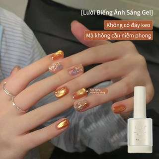 [ANNIES] Keo Màu Nhẹ Hạt Thủy Tinh Vàng Nhấp Nháy Mắt Mèo Kim Sa Lấp Lánh Sơn Móng Tay Keo