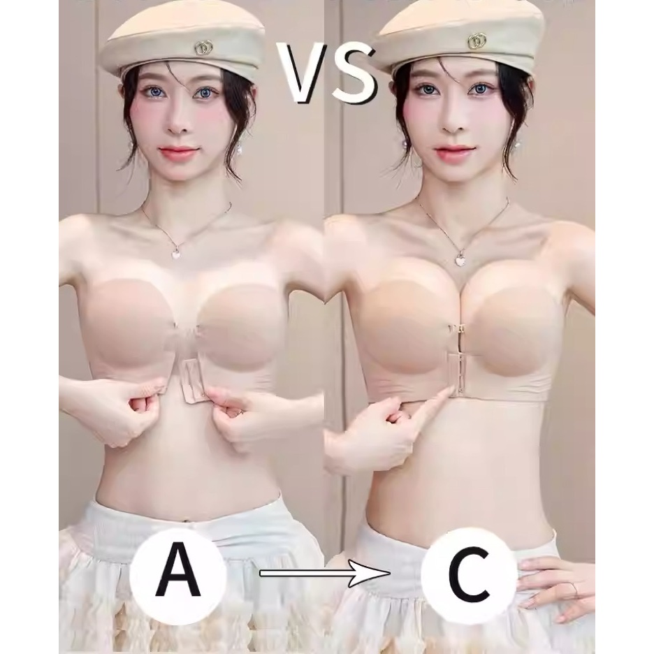 Áo ngũ không gọng dày 3cm nâng ngực đẹp tự nhiên - 2 cách mặc (có dây và không dây) tặng kèm dây chống trượt
