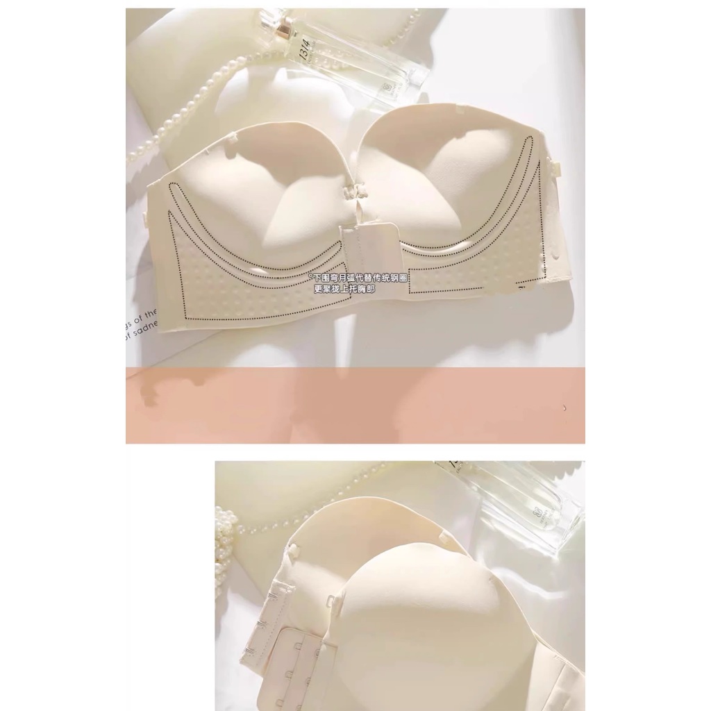 Áo ngũ không gọng dày 3cm nâng ngực đẹp tự nhiên - 2 cách mặc (có dây và không dây) tặng kèm dây chống trượt