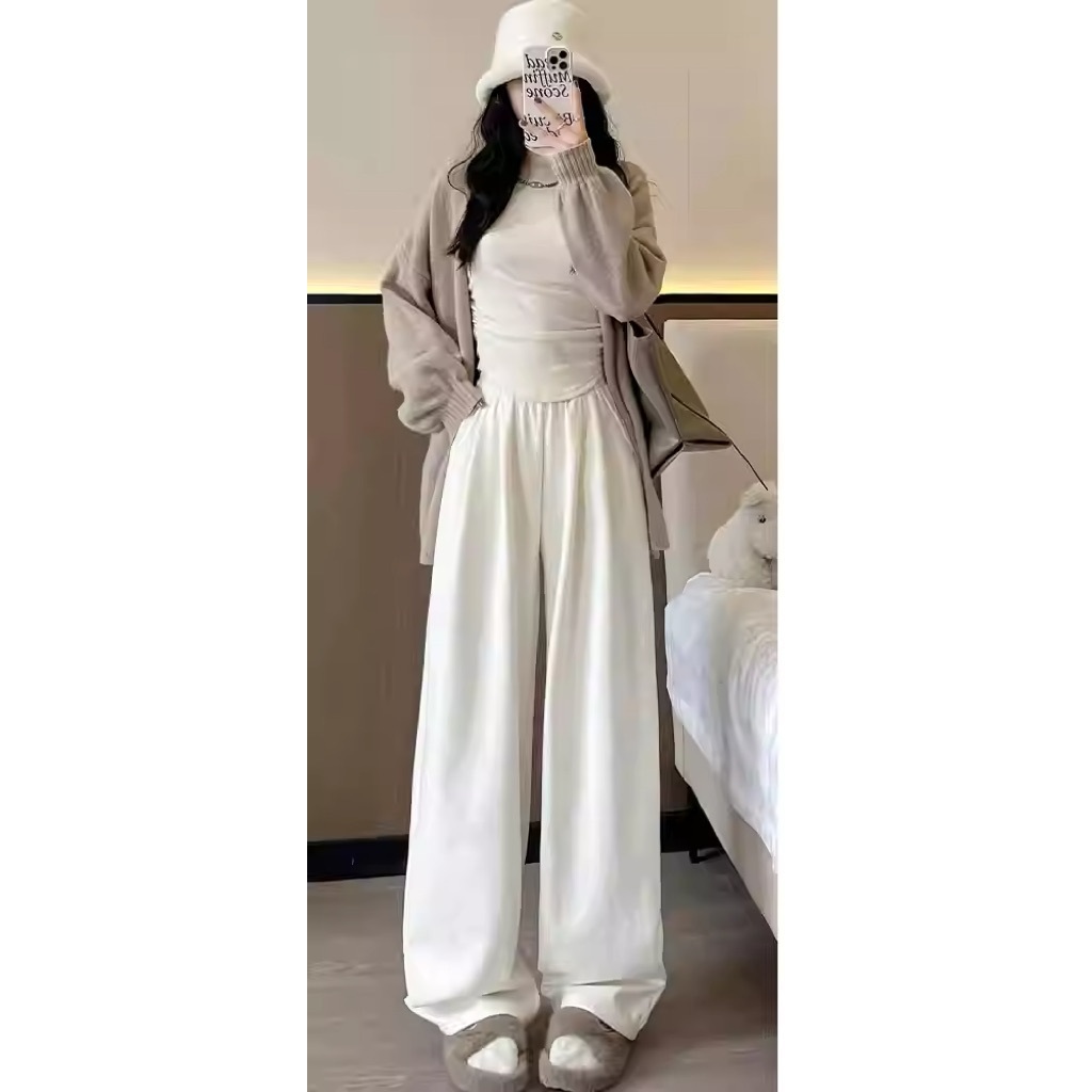 Quần nữ dáng ống rộng ôm hông - Form rộng thoải mái, chất vải cao cấp độ rủ mềm mại, phù hợp mặc hàng ngày (Kiểu dáng thu đông)