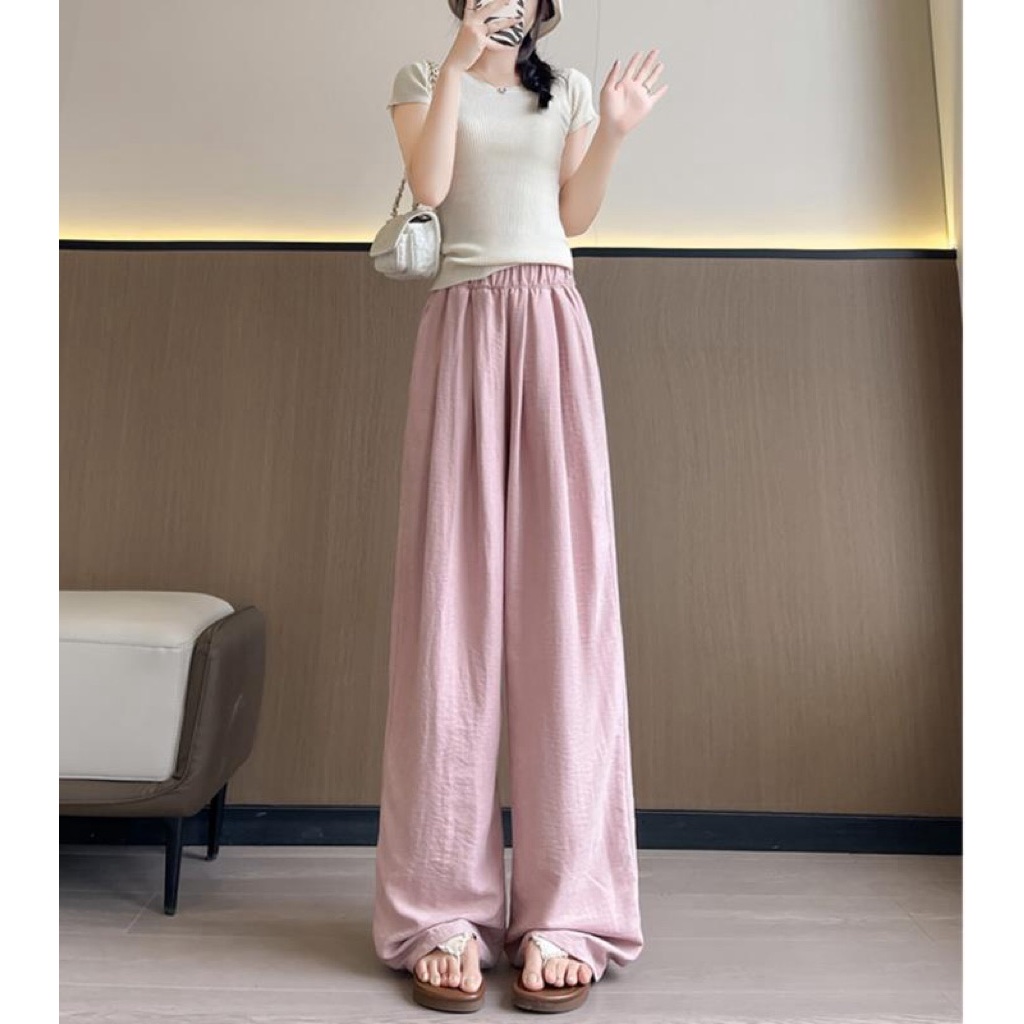 Quần nữ dáng ống rộng ôm hông - Form rộng thoải mái, chất vải cao cấp độ rủ mềm mại, phù hợp mặc hàng ngày (Kiểu dáng thu đông)