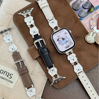 Chó kim loại đơn giản có dây đeo da cho iwatch Series Ultra / 11 / 10 / 9, 18 / 20 / 22mm dây đeo đồng hồ phổ thông, Thích hợp cho dây đeo xiaomi 8 / 9 【 Pro 】
