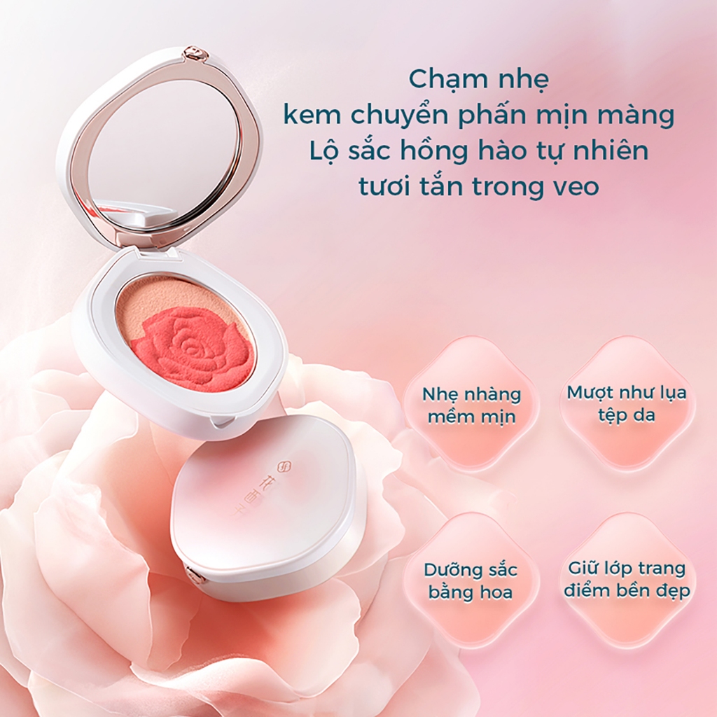 【Trần Kiều 96 Livestream】Florasis ( Hoa Tây Tử)  Má Hồng Kem Peony Dream Cream Blush 3 trong 1 – Má Hồng, Highlight, Tạo Khối 4g