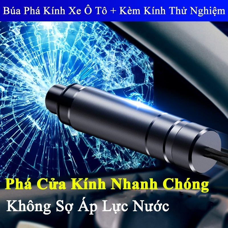 Búa thoát hiểm ô tô đa chức năng 2 trong 1 SEAMETAL, Máy cắt cửa sổ khẩn cấp, được thiết kế đặc biệt để cắt nhanh dây an toàn