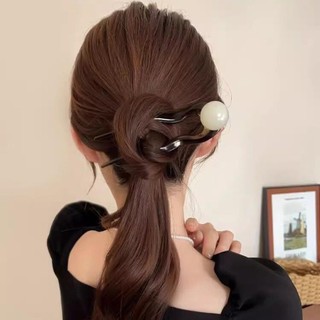 Kẹp Tóc Hình Chữ U Hạt Tròn Retro, Phong Cách Trung Hoa Cao Cấp Và Đơn Giản