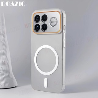 Sang Trọng Slim Matte Nửa Trong Suốt Vỏ Điện Thoại Tương Thích Cho Redmi K90 Pro Max Từ Tính Chống Vân Tay Chống Rơi Chống Sốc Mặt Sau PC Cứng RS01