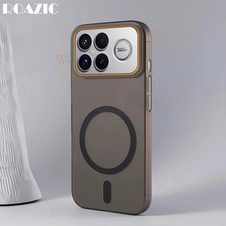 Sang Trọng Slim Matte Nửa Trong Suốt Vỏ Điện Thoại Tương Thích Cho Redmi K90 Pro Max Từ Tính Chống Vân Tay Chống Rơi Chống Sốc Mặt Sau PC Cứng RS01