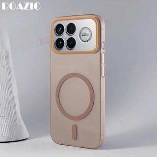 Sang Trọng Slim Matte Nửa Trong Suốt Vỏ Điện Thoại Tương Thích Cho Redmi K90 Pro Max Từ Tính Chống Vân Tay Chống Rơi Chống Sốc Mặt Sau PC Cứng RS01