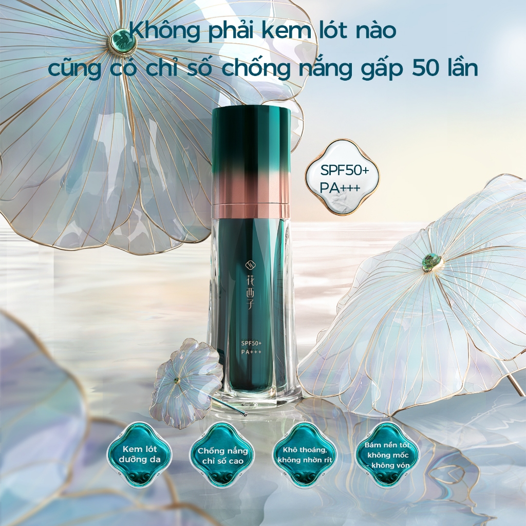 【Livestream】Florasis  (Hoa Tây Tử) Kem Lót Làm Sáng Da Yurong Light Veil Smooth SPF50+ PA+++ – Kết Cấu Nhẹ, Bảo Vệ Da & Lớp Nền Mịn Màng