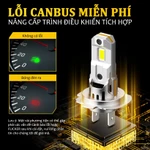 AUXITO 2PC Đèn pha LED VF3 H7 DFM LED 32000Lm  Đèn Pha Siêu Sáng 7035 Bóng Đèn Pha LED Ô Tô Mini Không Dây SMD Có Quạt 6500K Trắng — ảnh 7