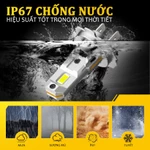 AUXITO 2PC Đèn pha LED VF3 H7 DFM LED 32000Lm  Đèn Pha Siêu Sáng 7035 Bóng Đèn Pha LED Ô Tô Mini Không Dây SMD Có Quạt 6500K Trắng — ảnh 8