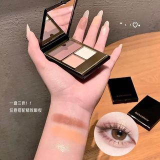 Bảng Phấn Mắt 3 Màu Earth Tone KAKASHOW - Chống Thấm Nước Lâu Sắc Tố Cao Mờ Tinh Tế Shimmer Phấn Mắt C604