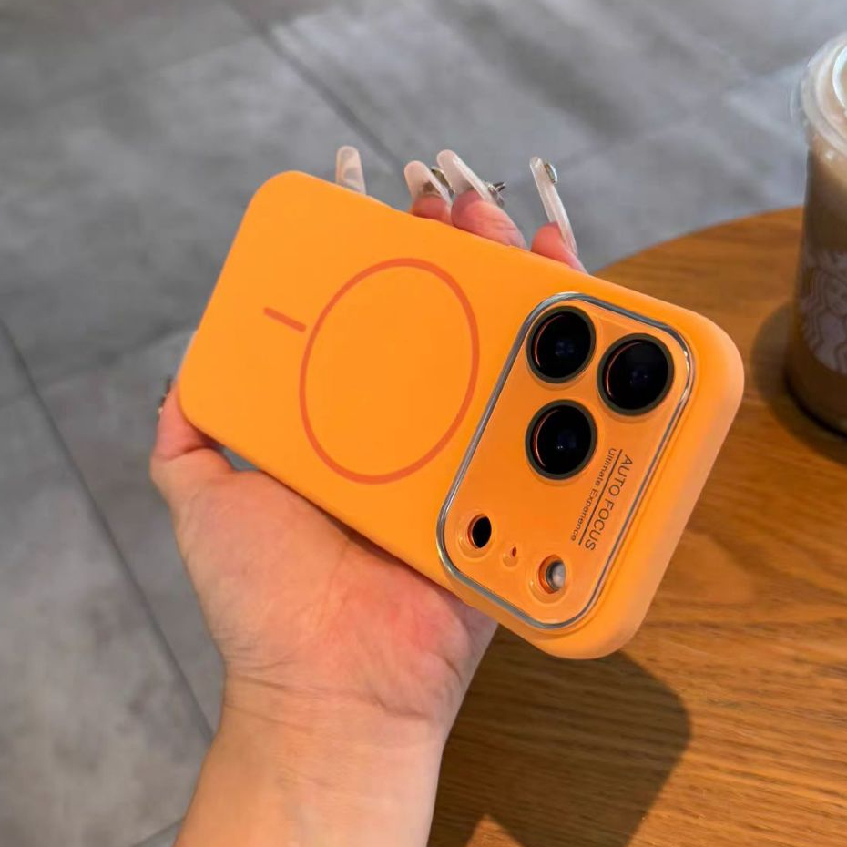 Có màng ống kính / Vỏ mềm cửa sổ lớn bằng silicon tương thích cho iPhone 15 pro max 16 pro max 17pro max