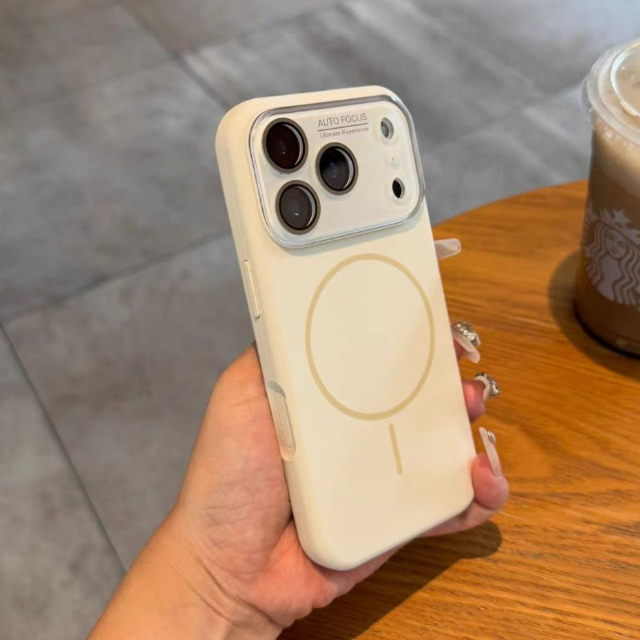 Có màng ống kính / Vỏ mềm cửa sổ lớn bằng silicon tương thích cho iPhone 15 pro max 16 pro max 17pro max