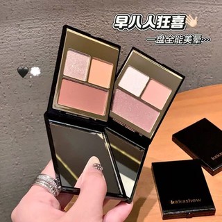 Bảng Phấn Mắt 3 Màu Earth Tone KAKASHOW - Chống Thấm Nước Lâu Sắc Tố Cao Mờ Tinh Tế Shimmer Phấn Mắt C604