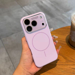 Có màng ống kính / Vỏ mềm cửa sổ lớn bằng silicon tương thích cho iPhone 15 pro max 16 pro max 17pro max
