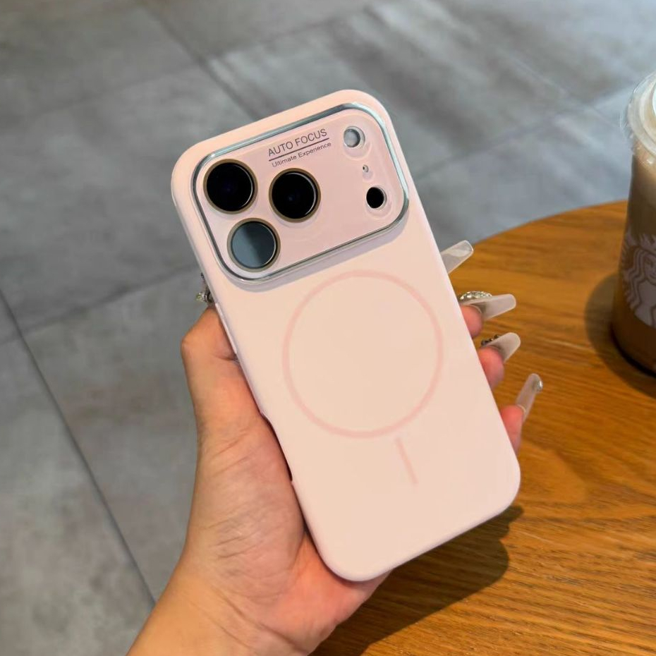 Có màng ống kính / Vỏ mềm cửa sổ lớn bằng silicon tương thích cho iPhone 15 pro max 16 pro max 17pro max