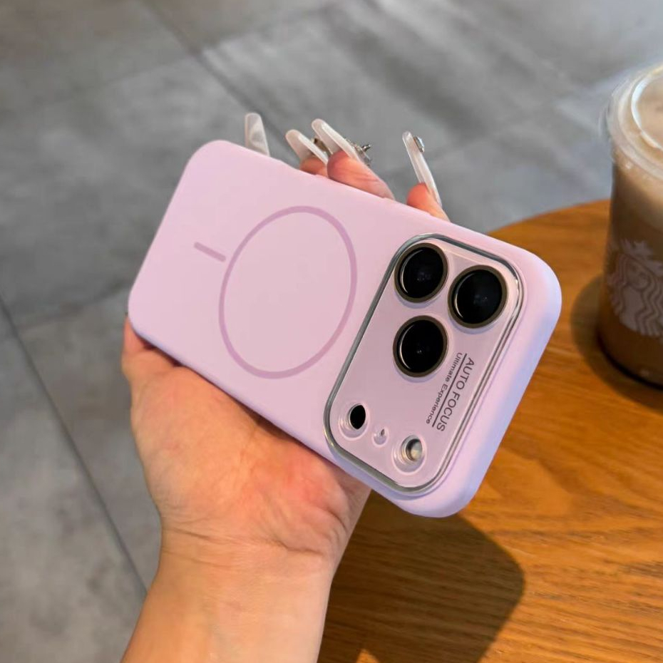 Có màng ống kính / Vỏ mềm cửa sổ lớn bằng silicon tương thích cho iPhone 15 pro max 16 pro max 17pro max