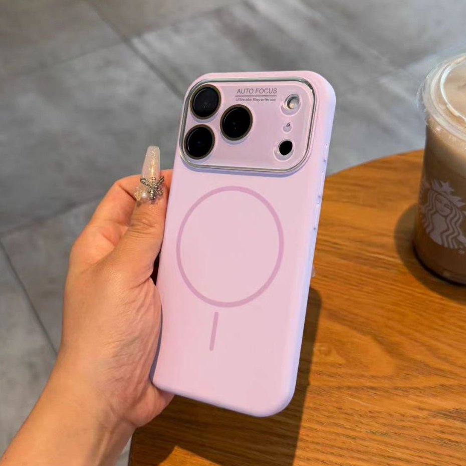Có màng ống kính / Vỏ mềm cửa sổ lớn bằng silicon tương thích cho iPhone 15 pro max 16 pro max 17pro max
