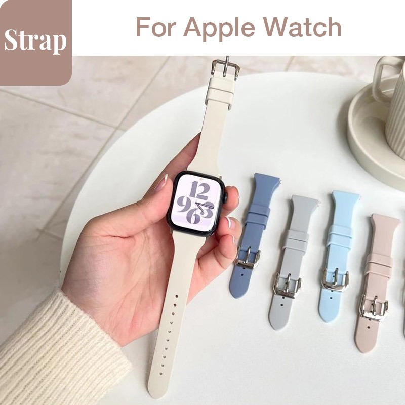 Dây đeo thể thao chống nước đơn giản bằng silicon dành cho nữ Thích hợp cho Apple Watch S11 SE3 Ultra3 S10 S9 S8 SE S7 S6 Ultra 49mm 46mm 42mm 44mm 41mm 45mm Dây đeo cổ tay