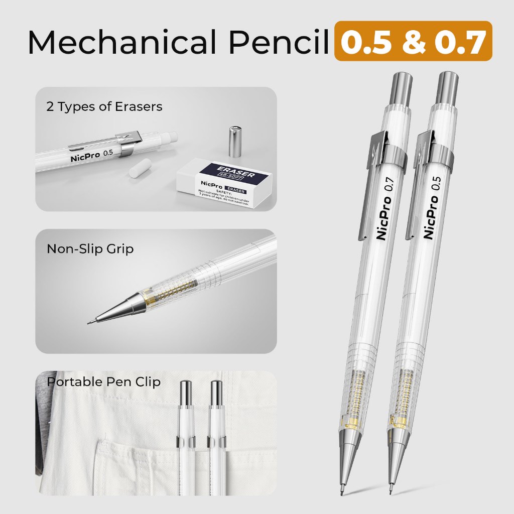 Nicpro 22 CÁI Công cụ hình học la bàn có hộp đựng, Dụng cụ soạn thảo Bộ hình học có thước đo cánh tay xoay, Thước, La bàn kim loại, Bộ chia, Bộ vuông, Bút chì, Đồ dùng học tập trở lại