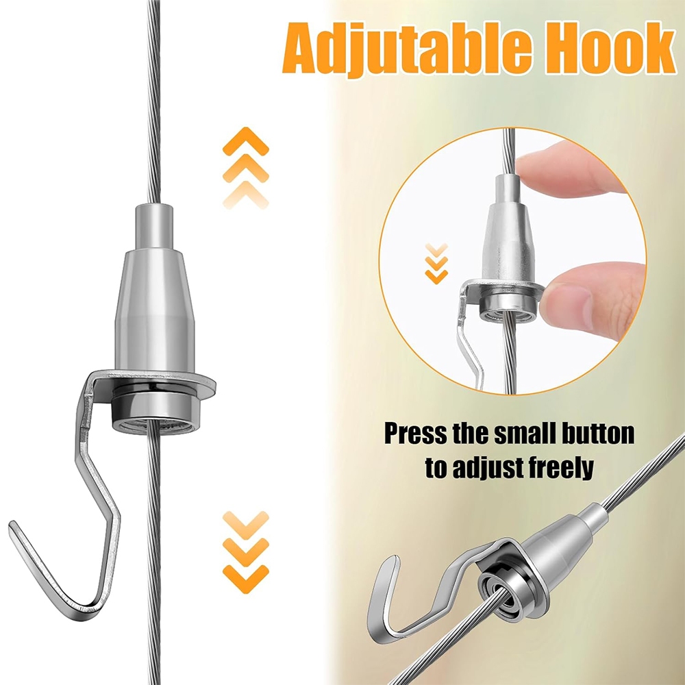 Hình Móc Khung Móc Có Thể Điều Chỉnh Dây Thép Dây Treo Hình Móc Khung Tranh Treo Móc