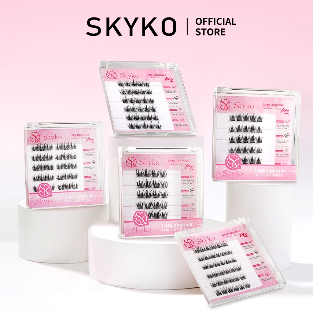 SKYKO Lông mi giả tự nhiên Không có Gule Lông mi giả xoăn dài lâu