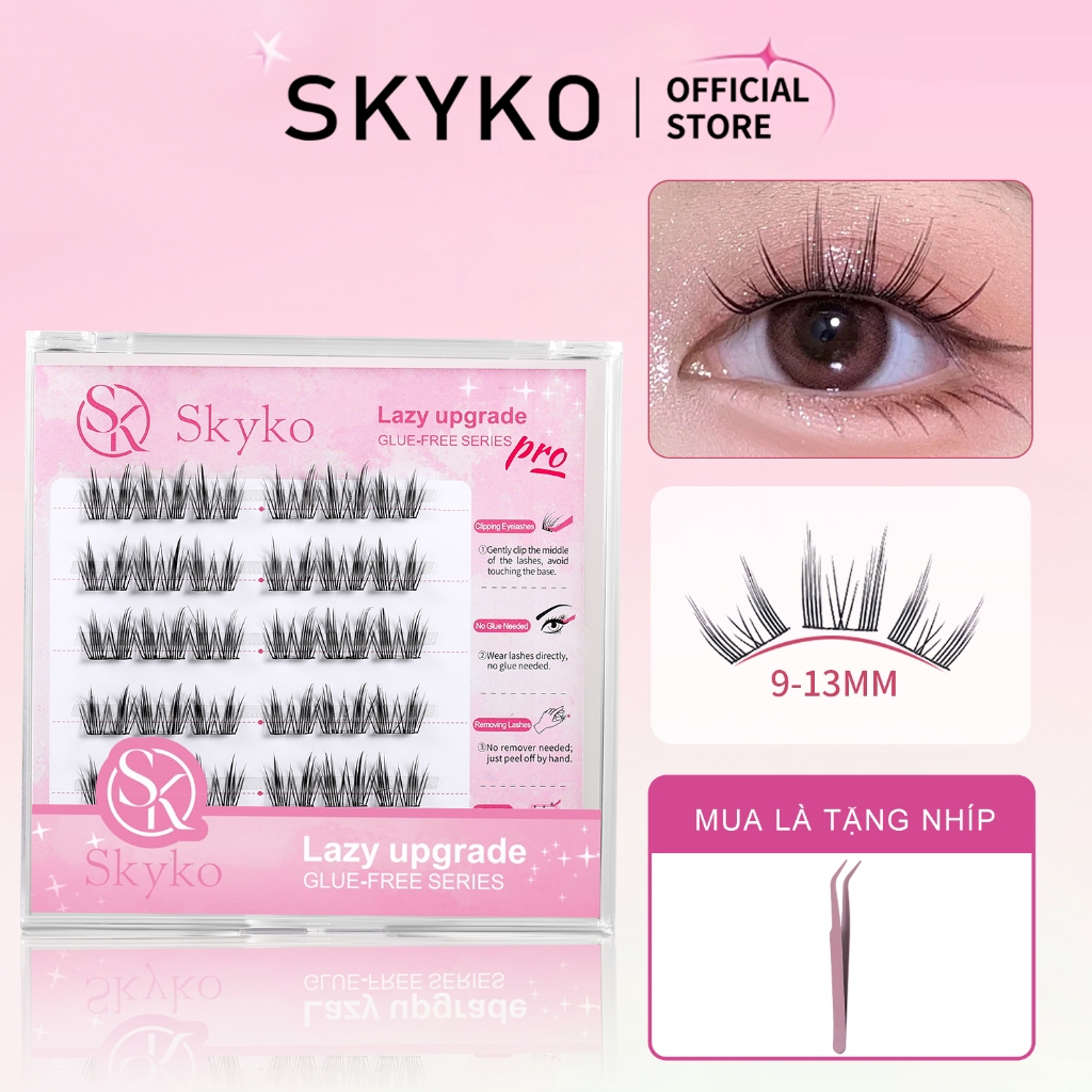 SKYKO Mi giả No Gule Lông mi giảchống thấm nước lâu trôi