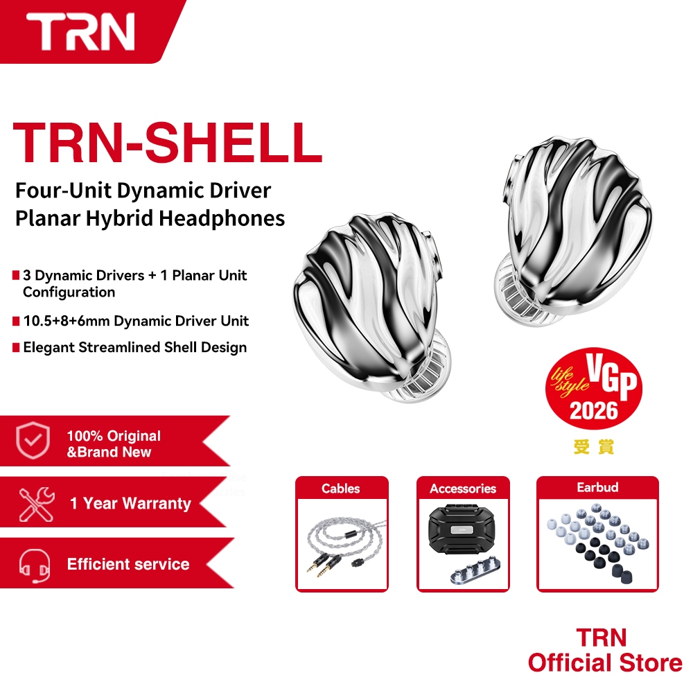 2026VGP 】 TRN Shell 3DD + 1Planar Trình điều khiển từ tính Tai nghe ...
